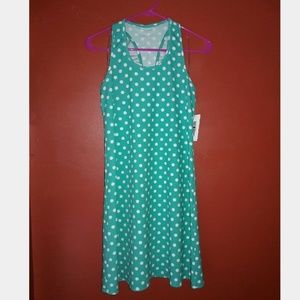 Mint and White Polka Dot Dress